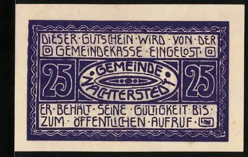 Notgeld Nachterstedt 1921, 25 Pfennig, Das Industriegebiet