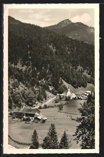AK Glashütte / Obb., Ortsansicht mit Rosstein und Buchstein