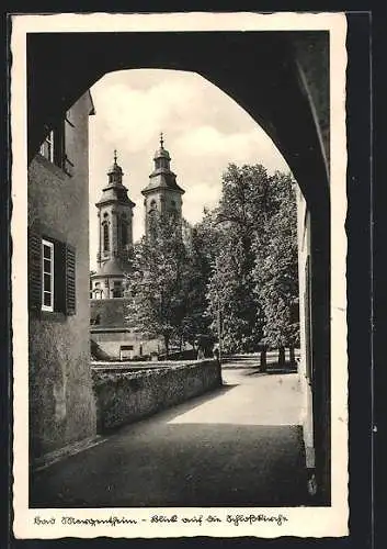 AK Bad Mergentheim, Blick auf die Schlosskirche