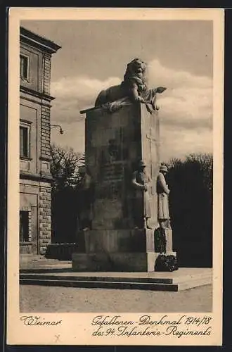 AK Weimar / Thür., Gefallenen-Denkmal des 94. Infanterie-Regiments