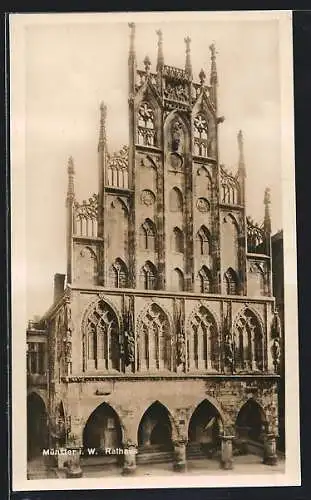 AK Münster i. W., Ansicht vom Rathaus