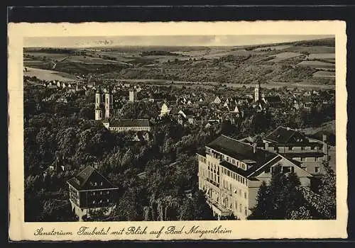 AK Bad Mergentheim, Totalansicht mit Sanatorium Taubertal