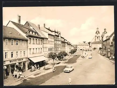 AK Schmölln / Thür., Strassenpartie am Marktplatz