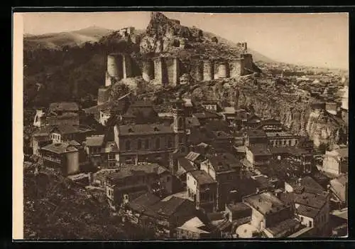 AK Tiflis, Panorama mit Ruine