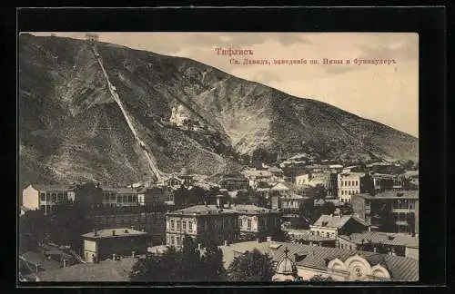 AK Tiflis, Ortsansicht mit Bergpanorama