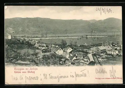AK Doboj, Teilansicht mit Strassenpartie