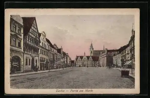 AK Zerbst, Häuser am Markt