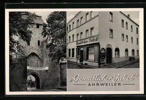 AK Ahrweiler, Gasthaus Gemütlicher Jakob, Tor