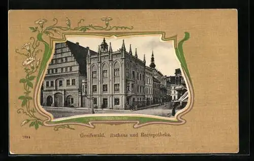 AK Greifswald, Rathaus und Ratsapotheke, Passepartout