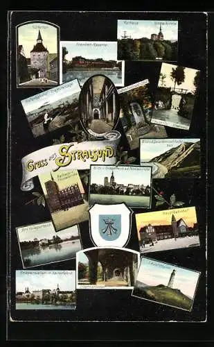 AK Stralsund, versch. Ansichten