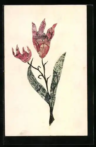 AK Tulpe, Briefmarkencollage