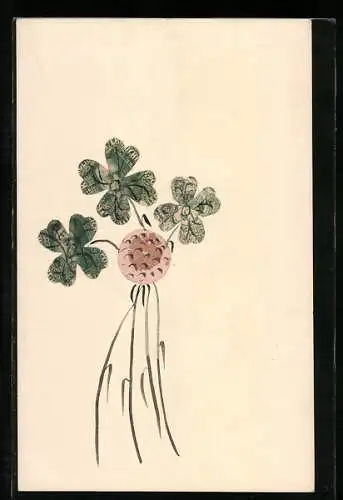 AK Glücksklee-Strauss, Briefmarkencollage