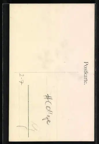 AK Glücksklee-Strauss, Briefmarkencollage