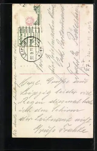 AK Soldat mit Zigarette, Briefmarkencollage