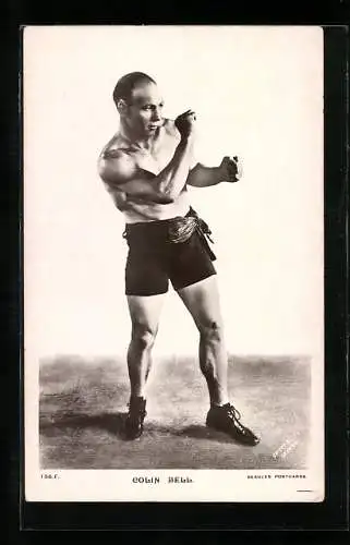 AK Boxer Colin Bell mit geballten Fäusten