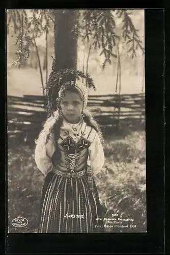 AK Leksand, Schwedisches Mädchen in Tracht