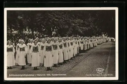 AK Västervik, Jubileumshögtidligheterne 1933, Tjustkvinnorna, Schwedinnen in Tracht