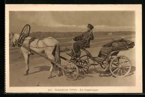 AK Russische Typen: Ein Kutschenwagen