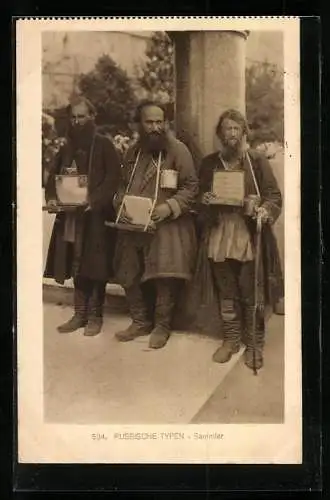 AK Russische Typen -Sammler