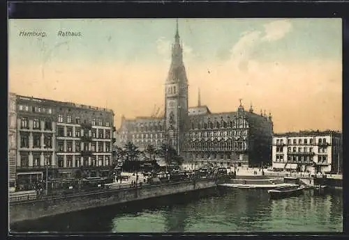 AK Hamburg, Rathaus und Ufer