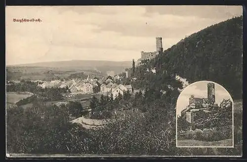 AK Burgschwalbach, Panorama von Anhöhe