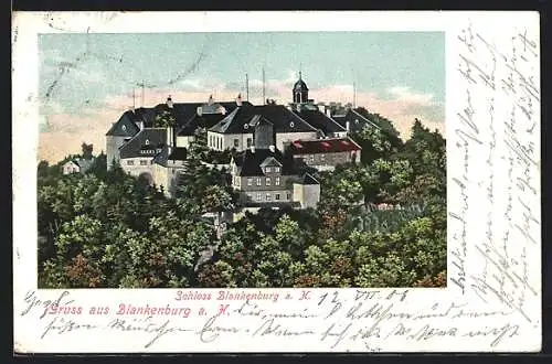 AK Blankenburg a. H., Schloss im Herbst
