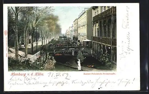 AK Homburg / Höhe, Kaiser Friedrich Promenade