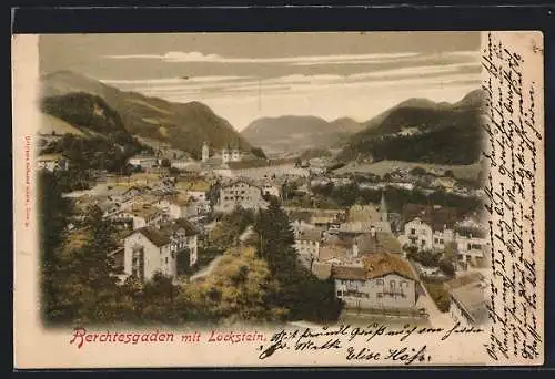 AK Berchtesgaden, Ortsansicht mit Lockstein