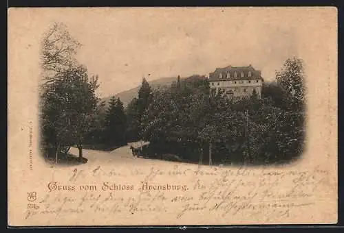 AK Rinteln, Blick zum Schloss Arensburg