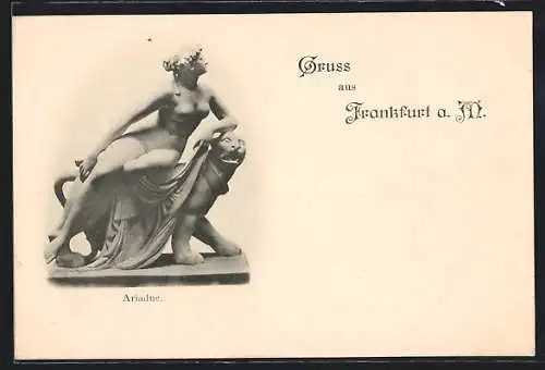 AK Frankfurt-Ostend, Ariadne Statue