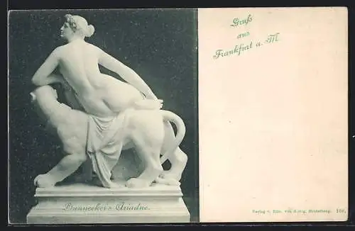 AK Frankfurt-Ostend, Danneckers Ariadne, Statue