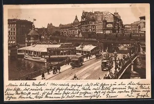 AK Berlin, Hochbahn an der Jannowitzbrücke
