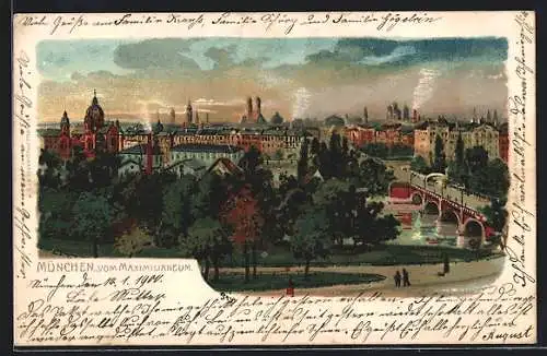 AK München, Ortsansicht vom Maximilianeum
