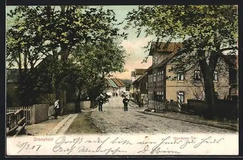 AK Dransfeld, Strassenpartie am Mündener Tor
