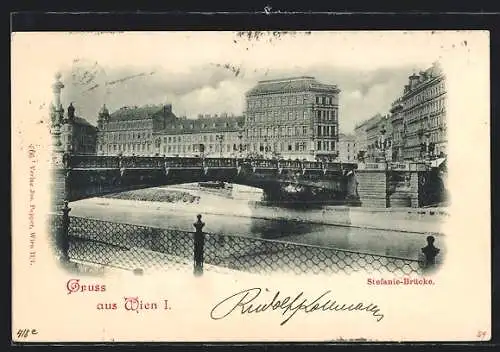 AK Wien, Blick zur Stefanie-Brücke