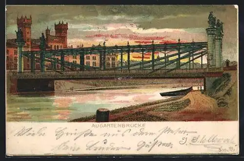 Künstler-AK Wien II, Augartenbrücke