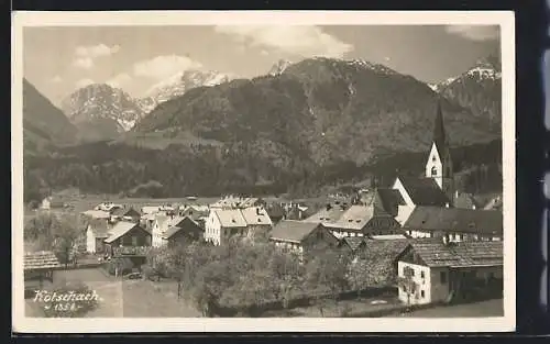 AK Kötschach, Ortsansicht mit Kirche