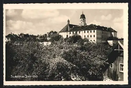 AK Suben am Inn, Ortspartie mit Kloster