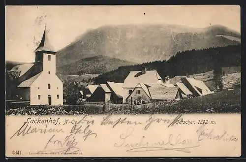 AK Lackenhof /N.-Oe., Teilansicht mit Kirche