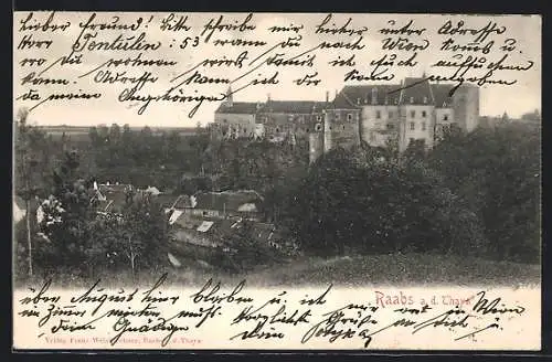 AK Raabs a. d. Thaya, Blick zum Schloss