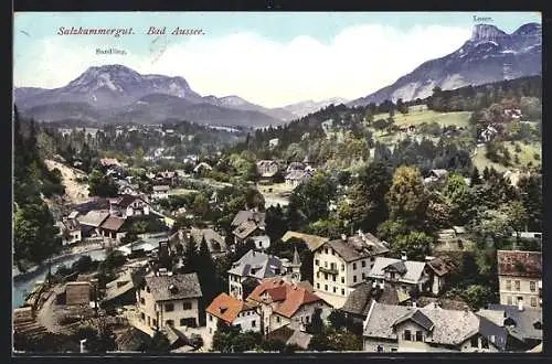 AK Bad Aussee, Teilansicht mit Bergpanorama, Sandling und Loser