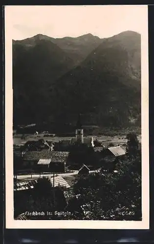 AK Kirchbach im Gailtal, Teilansicht mit Berghintergrund