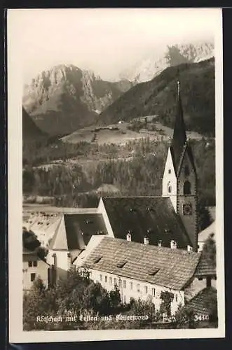 AK Kötschach, Kirche gegen die Kellerwand