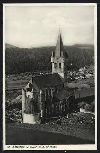 AK St. Leonhard im Lavanttale, Kirche mit Friedhof