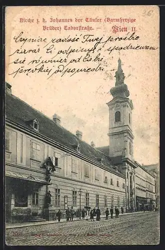 AK Wien, Kirche z. h. Johannes der Täufer, Taborstrasse