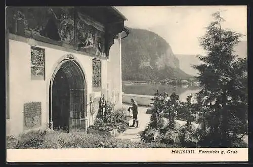 AK Hallstatt, Fernsicht g. Grub
