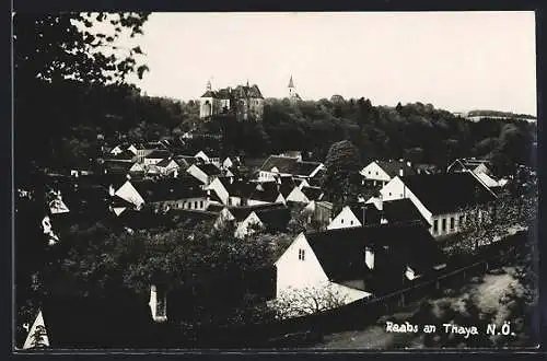 AK Raabs a. d. Thaya, Blick über die Dächer