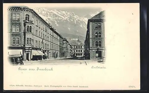 AK Innsbruck, Carlstrasse mit Kunsthandlung