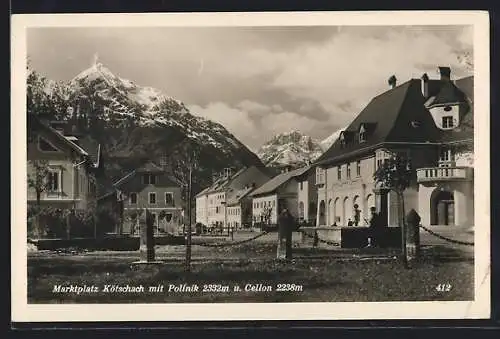 AK Kötschach, Marktplatz mit Poliklinik und Cellon