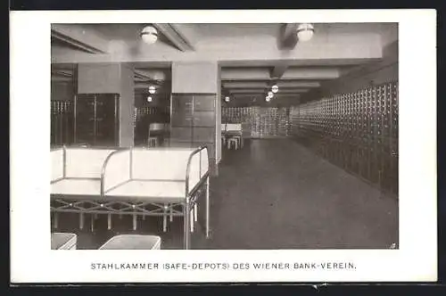 AK Wien, Am Hof, Innenansicht Stahlkammer des Weiner Bank Verein